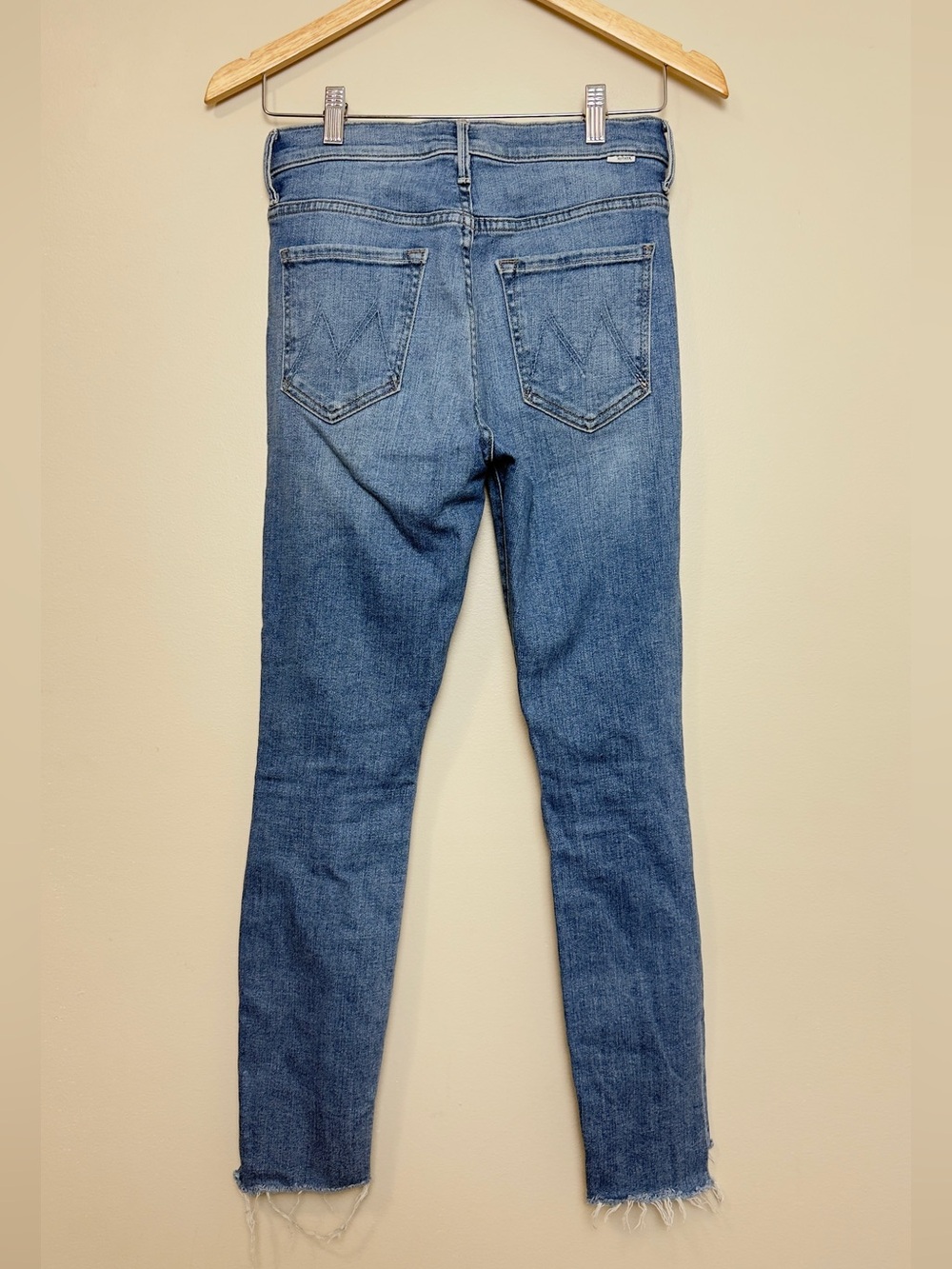 MOTHER Light Blue Ankle Crop Skinny Jeans - Picture 3 of 9
